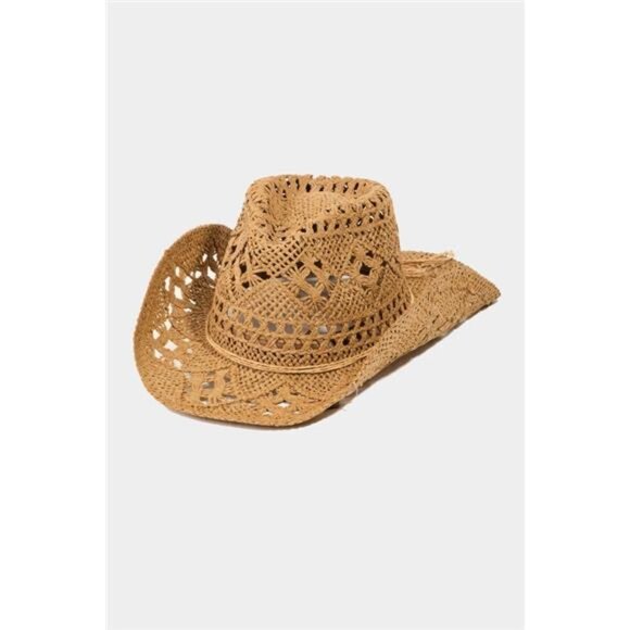 Fame Accessories - ✨NWT Fame Western‎ Straw Braided Cowboy Sun Hat